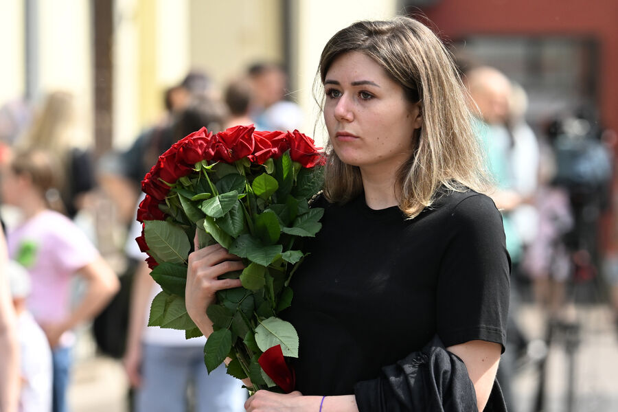 На&nbsp;церемонии прощания с&nbsp;Анастасией Заворотнюк в&nbsp;Покровском монастыре в&nbsp;Москве, 1&nbsp;июня 2024&nbsp;года