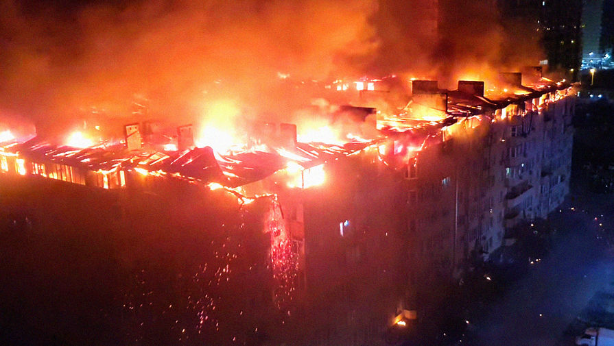На&nbsp;месте пожара в&nbsp;многоквартирном жилом доме в&nbsp;Краснодаре, 13 сентября 2020 года