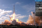 Во время запуска ракеты-носителя Falcon Heavy компании Илона Маска SpaceX с мыса Канаверал во Флориде, 6 февраля 2018 года