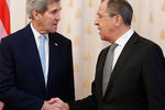 Госсекретарь США Джон Керри и министр иностранных дел России Сергей Лавров во время встречи в особняке МИД Российской Федерации