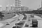 На одном из участков МКАД в районе Капотни, 1975 год