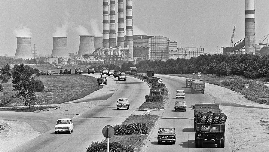 На&nbsp;одном из&nbsp;участков МКАД в&nbsp;районе Капотни, 1975&nbsp;год