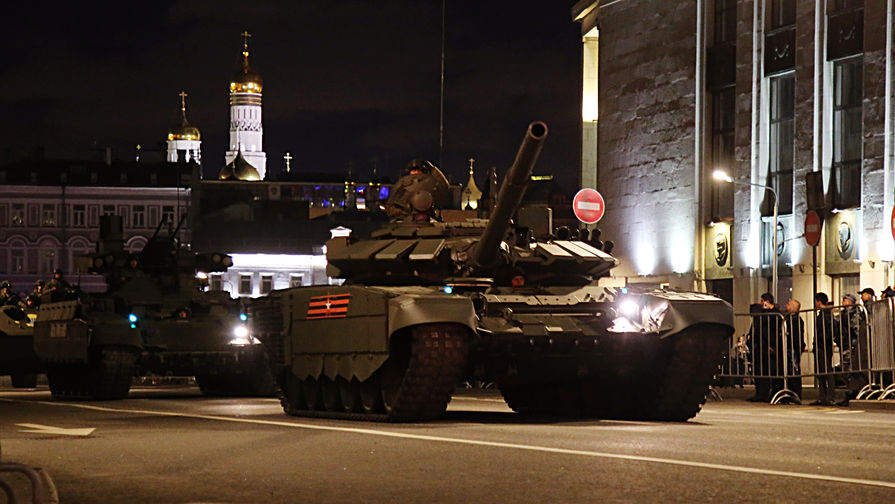 Репетиция военного парада к&nbsp;Дню Победы в&nbsp;центре Москвы, 26 апреля 2018 года