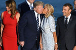 Первая леди США Меланья Трамп, президент США Дональд Трамп, первая леди Франции Брижит Макрон и президент Франции Эммануэль Макрон на саммите G7, 25 августа 2019 года 