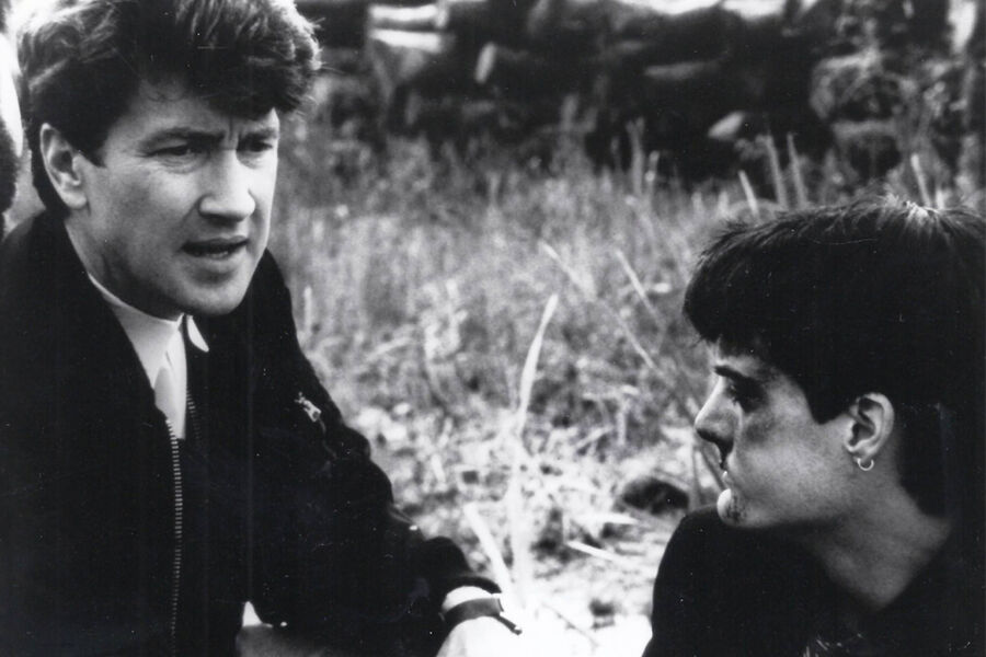 Дэвид Линч и Кайл Маклахлен на&nbsp;съемках фильма &laquo;Синий бархат&raquo; (1986)
