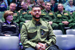 Рэпер и владелец компании Black Star Wear Тимати на премьерном показе совместной коллекции одежды от Black Star Wear и «Армии России», 2019 год