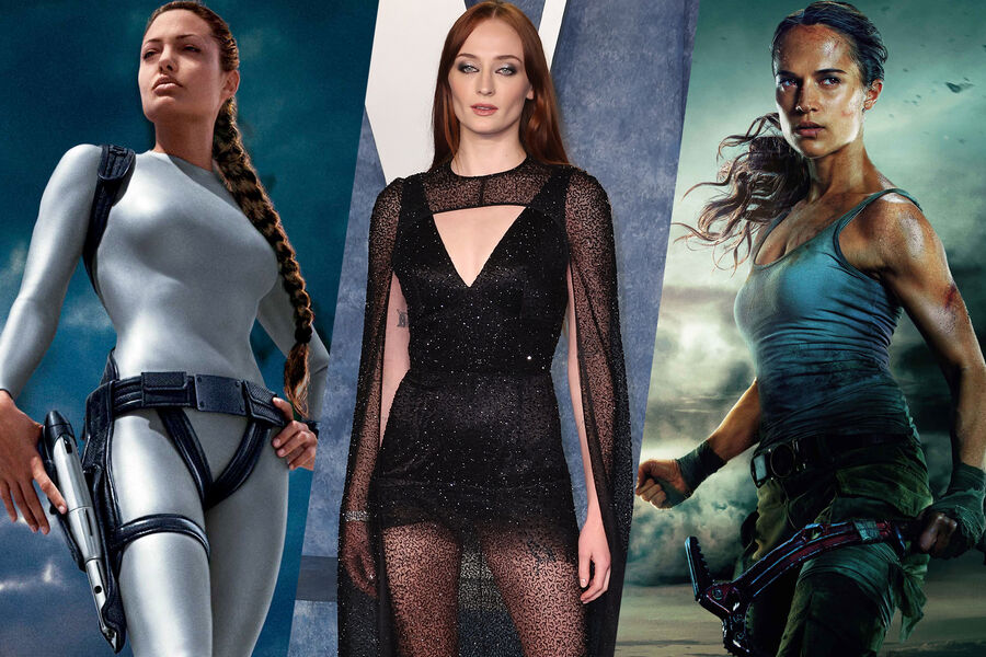 Актрисы Анджелина Джоли, Софи Тернер и Алисия Викандер (слева направо)