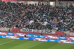 Акция памяти жертв теракта в подмосковном «Крокус Сити Холле» на футбольном матче «Црвена Звезда» - «Зенит» в Белграде, 23 марта 2024 года