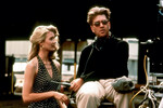 Дэвид Линч и Лора Дерн на съемках фильма «Дикие сердцем» (1990)