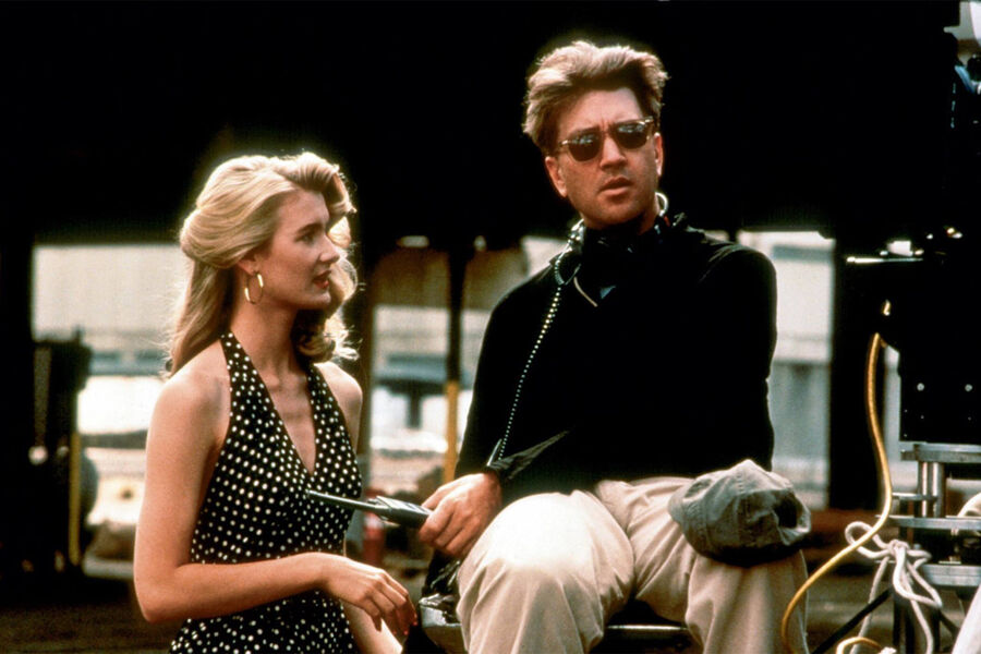 Дэвид Линч и Лора Дерн на&nbsp;съемках фильма &laquo;Дикие сердцем&raquo; (1990)