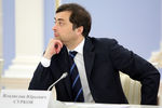 Первый заместитель руководителя администрации президента РФ Владислав Сурков в резиденции «Горки» на встрече с руководителями ведущих венчурных фондов США, 2010 год