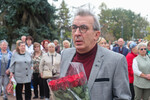 Актер Александр Андриенко во время церемонии прощания с актером Романом Мадяновым у храма Архангела Михаила в Бронницах, 27 сентября 2024 года