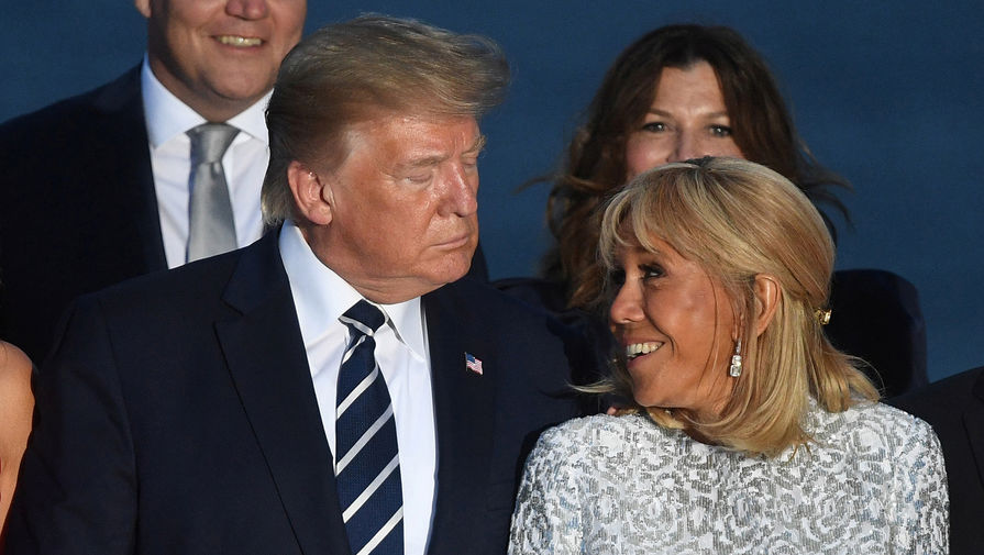 Президент США Дональд Трамп с&nbsp;первой леди Франции Брижит Макрон на&nbsp;саммите G7, 25 августа 2019 года