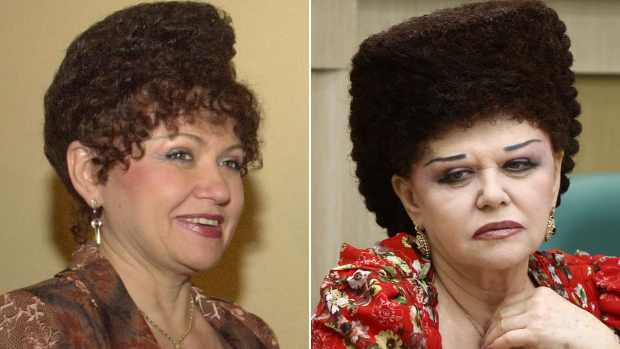 Валентина Петренко в&nbsp;2002 и в&nbsp;2018 году (коллаж)