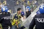 Болельщик &laquo;Фенербахче&raquo; вступил в&nbsp;стычку с&nbsp;полицейским