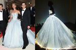 Клэр Дейнс в флюоресцентном платье, светящемся в темноте, от Zac Posen
