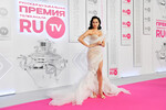 Актриса Настасья Самбурская на XIII Русской Музыкальной Премии телеканала RU.TV во Дворце гимнастики Ирины Винер-Усмановой в Москве, 22 мая 2024 года