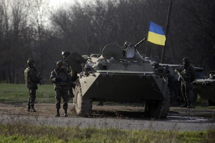 Украинская бронетехника под&nbsp;Славянском