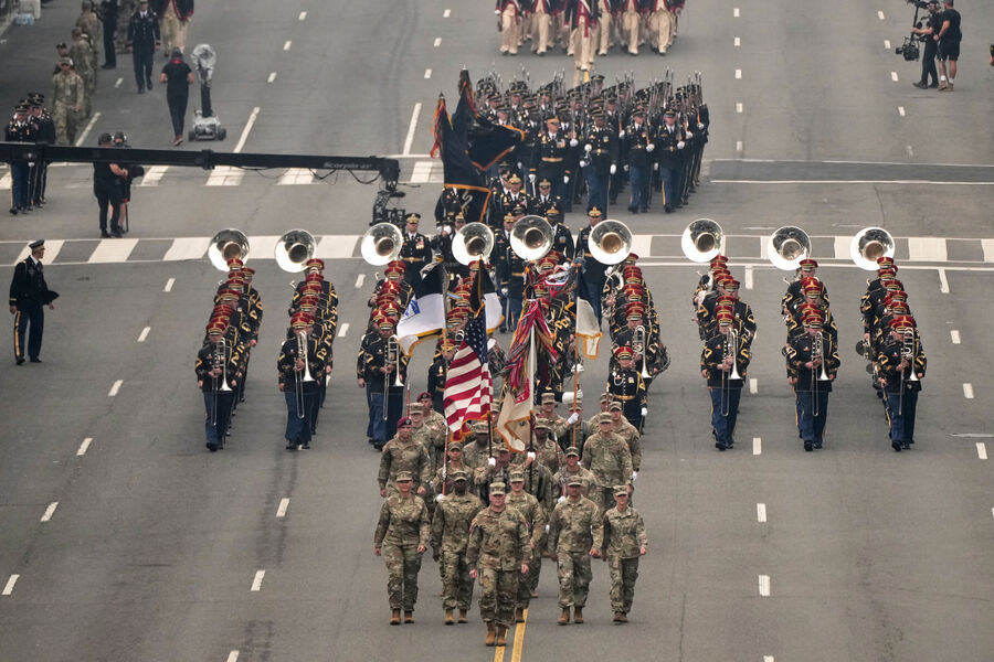 Во время военного парада в&nbsp;честь 250-летия армии США в&nbsp;Вашингтоне, 14&nbsp;июня 2025&nbsp;года
