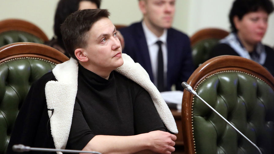 Народный депутат Надежда Савченко на заседании комитета по вопросам регламента и организации работы Верховной Рады Украины в Киеве, 22 марта 2018 года
