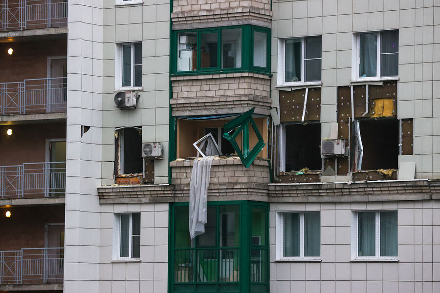Квартира, поврежденная в&nbsp;результате атаки БПЛА на&nbsp;жилой дом в&nbsp;Красногорске, 24&nbsp;октября 2025&nbsp;года 