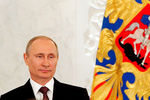 Владимир Путин во время выступления с обращением к Федеральному собранию по поводу ситуации в Крыму
