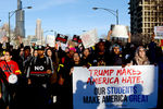 Митинг противников Дональда Трампа в Чикаго