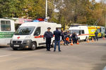Троллейбус, совершивший наезд на остановку общественного транспорта в городе Орел, 9 октября 2018 года