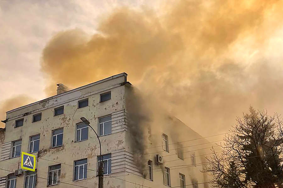 Пожар в&nbsp;здании Центрального научно-исследовательского института войск Воздушно-космической обороны в&nbsp;Твери, 21&nbsp;апреля 2022&nbsp;года