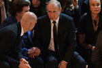 Президент России Владимир Путин на церемонии прощания с Иосифом Кобзоном в Москве, 2 сентября 2018 года