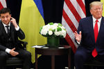 Президент Украины Владимир Зеленский и президент США Дональд Трамп во время встречи, 25 сентября 2019 года