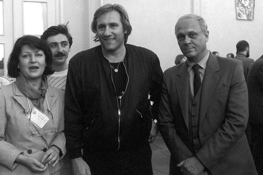 Актер Жерар Депардье и Владимир Меньшов на&nbsp;Московском международном кинофестивале, 1987&nbsp;год