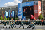 Военнослужащие парадных расчетов в Москве на военном параде, посвященном 78-й годовщине Победы в Великой Отечественной войне