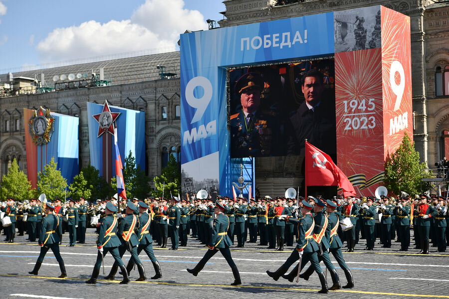 Военнослужащие парадных расчетов в&nbsp;Москве на&nbsp;военном параде, посвященном 78-й годовщине Победы в&nbsp;Великой Отечественной войне