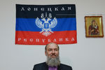 Замглавы президиума Верховного совета самопровозглашенной Донецкой народной республики Владимир Макович во время обращения к Ринату Ахметову, май 2014 года