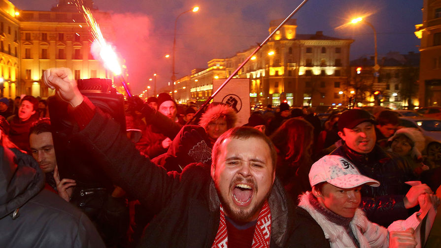 Участники протестной акции в&nbsp;Минске, 17&nbsp;февраля 2017&nbsp;года