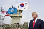 Президент США Дональд Трамп в демилитаризованной зоне (ДМЗ), 30 июня 2019 года