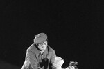 Народный артист РСФСР Андрей Николаев и артистка цирка Ольги Канищева выступают на манеже цирка, 1983 год
