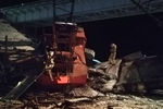 На месте обрушения моста в Нефтеюганском районе Ханты-Мансийского автономного округа, 5 ноября 2018 года