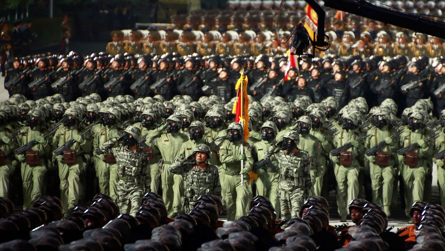 Военный парад в&nbsp;честь 75-летия основания Трудовой партии Кореи (ТПК), Пхеньян, 10 октября 2020 года