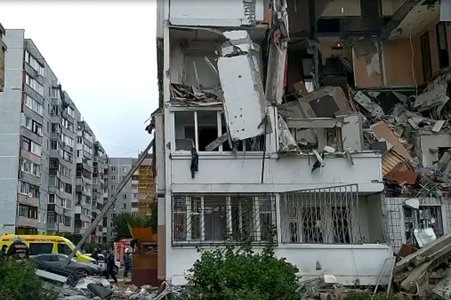 Многоквартирный жилой дом в&nbsp;Ногинске, разрушенный в&nbsp;результате взрыва бытового газа, 8&nbsp;сентября 2021&nbsp;года