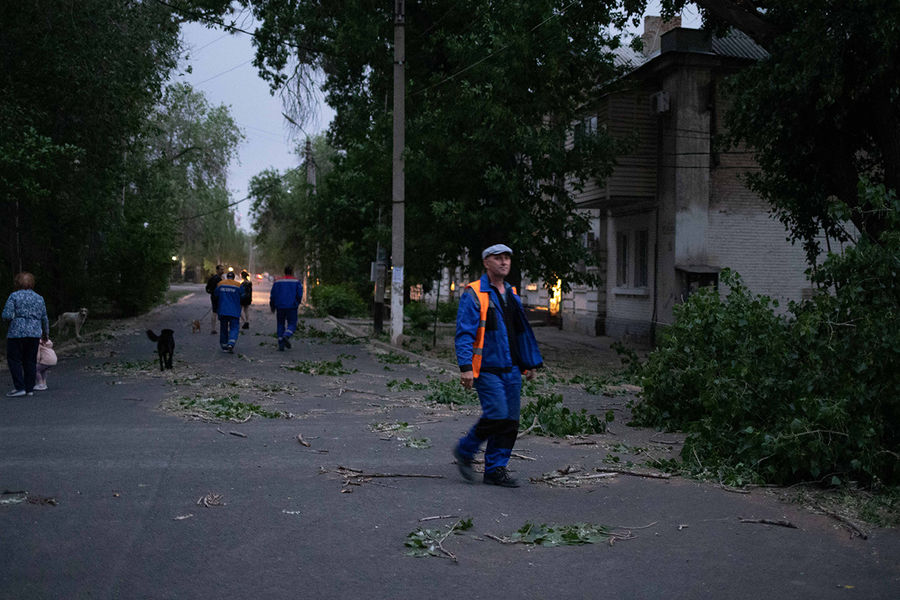 Последствия пыльной бури в&nbsp;Астрахани, 19&nbsp;мая 2021&nbsp;года