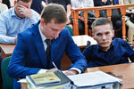 Инвалид-колясочник Антон Мамаев во время слушания по проверке законности приговора в Мосгорсуде, 3 августа 2017 года