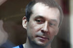Экс-сотрудник антикоррупционного главка МВД РФ (ГУЭБиПК), полковник Дмитрий Захарченко, обвиняемый по делу о взятках и воспрепятствовании правосудию, в Пресненском суде Москвы, 10 июня 2019 года 