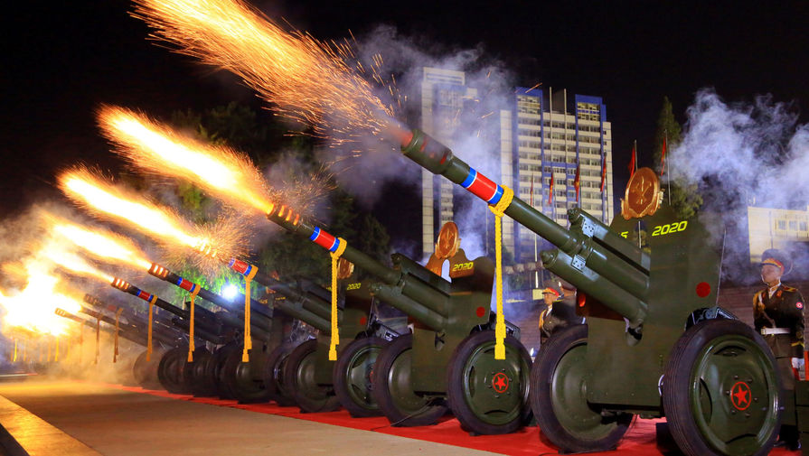 Военный парад в&nbsp;честь 75-летия основания Трудовой партии Кореи (ТПК), Пхеньян, 10 октября 2020 года