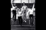 Участники Pink Floyd Роджер Уотерс, Ник Мейсон, Сид Барретт и Ричард Райт в Лондоне, 1967 год