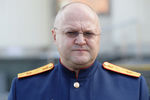 Руководитель ГСУ Следственного комитета России по городу Москве Александр Дрыманов у здания Мосгорсуда после допроса, март 2018 года