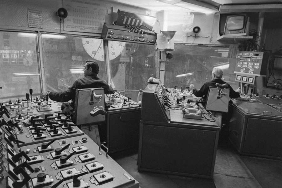 Главный пост управления черновой и вертикальной клети стана &laquo;3600&raquo;, 1980&nbsp;год