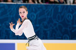 Ксения Синицына выступает в произвольной программе на чемпионате России — 2022
