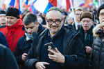 Блогер Антон Носик во время марша памяти, посвященного годовщине гибели Бориса Немцова